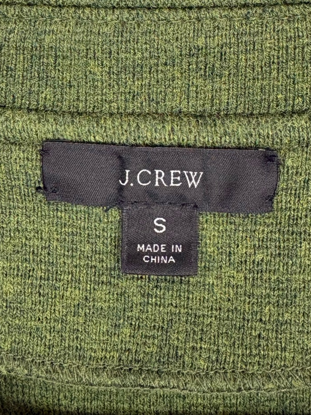 J. Crew Forest Green Crewneck Cardigan Cotton/Wool/Poly blend size Small - Picture 2 of 13